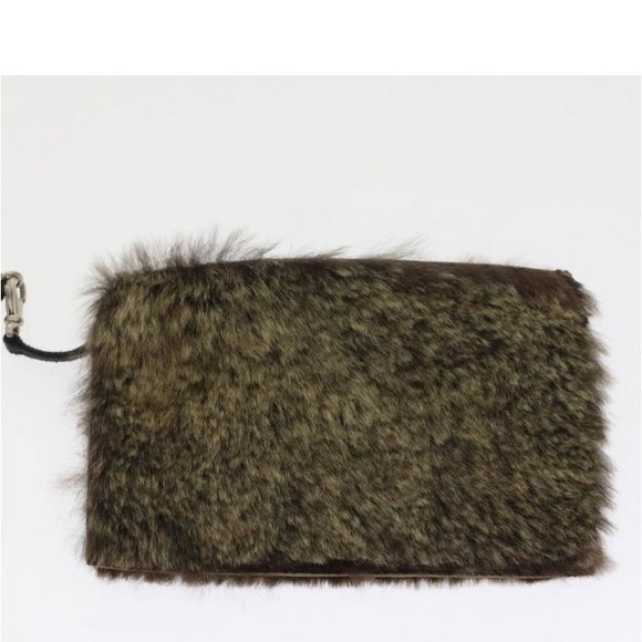 CHANEL FUR HANDBAG BROWN PREOWNED w/ Pouch - Picture 10 of 15